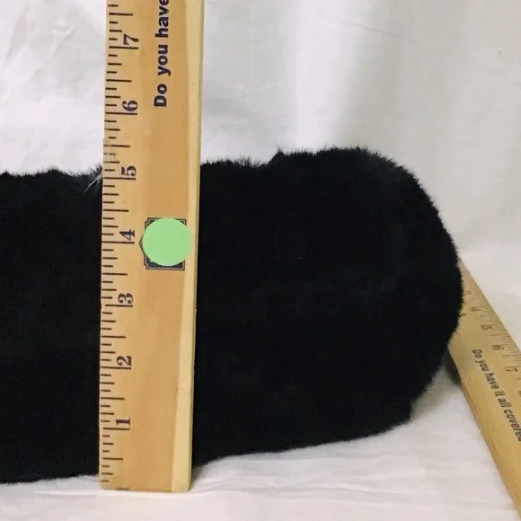 Black Faux Fur Clutch Handbag - Picture 4 of 8